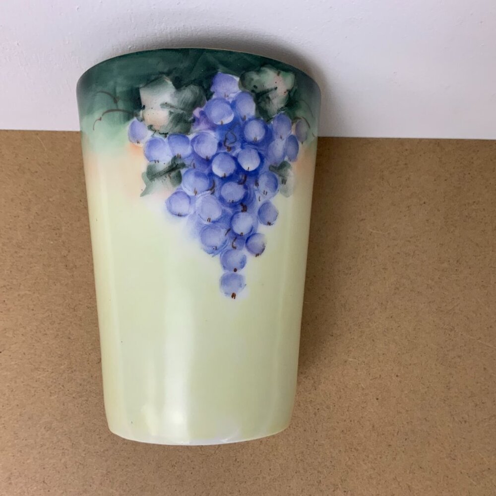 Vintage TK Czechoslovakia Hand Painted Porcelain Tumbler 4" Tall - Picture 11 of 16